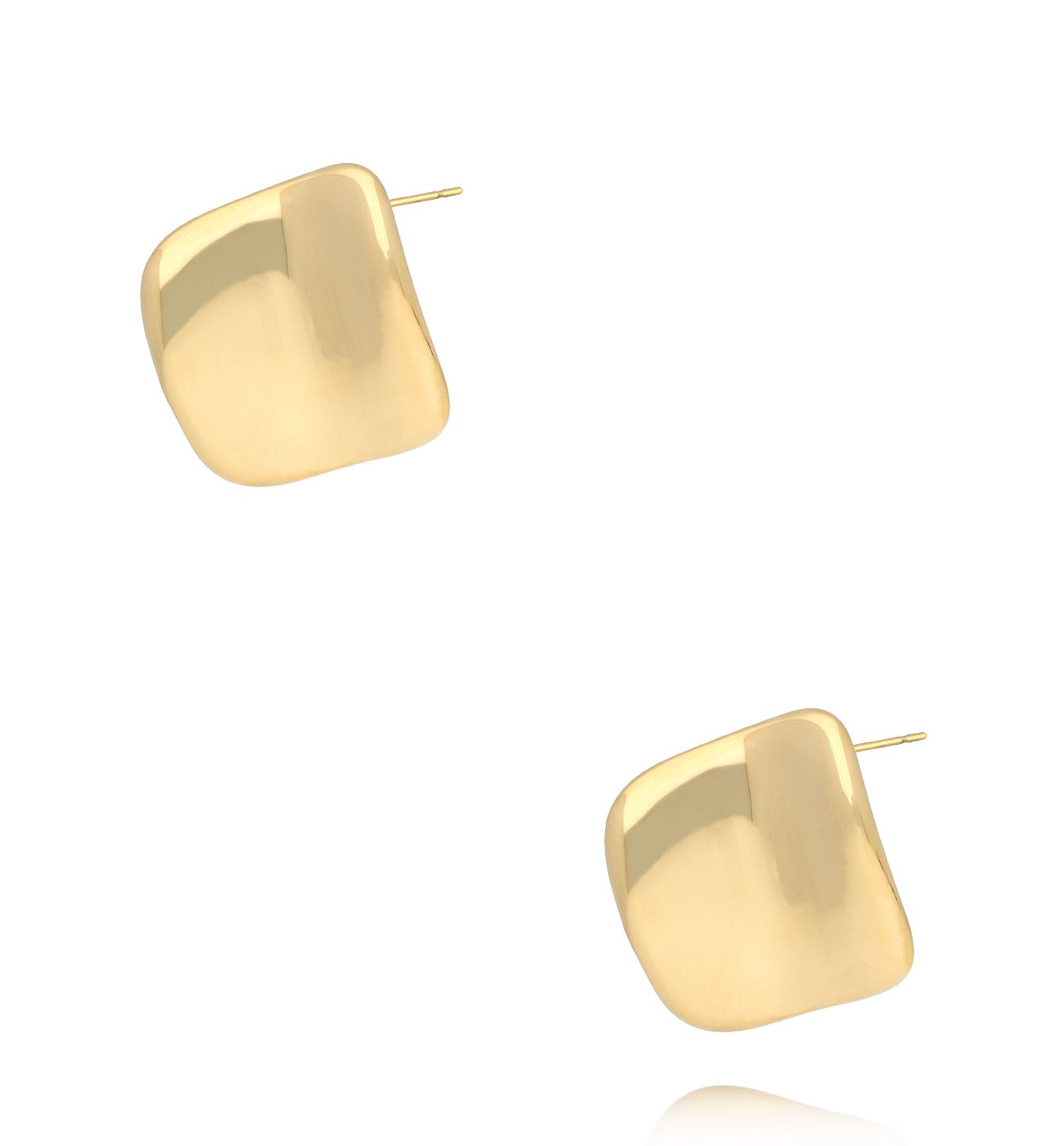 Kolczyki nieregularne złote - By Dziubeka