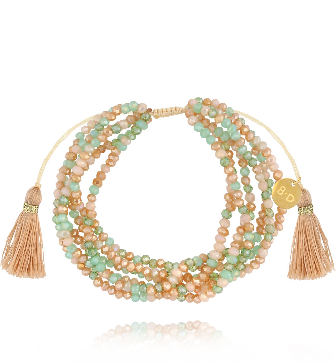 Bransoletka z kryształkami i chwostami Soulmate Spark BCY0289 - By Dziubeka