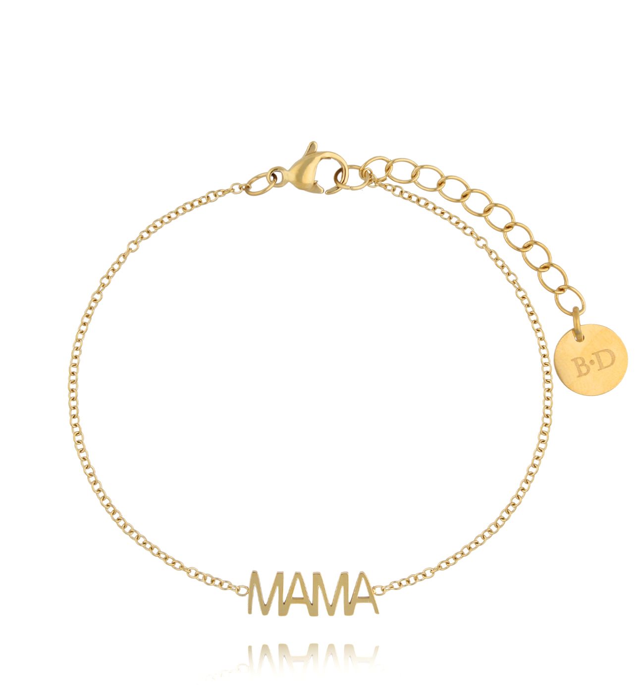 Bransoletka złota z napisem MAMA - By Dziubeka
