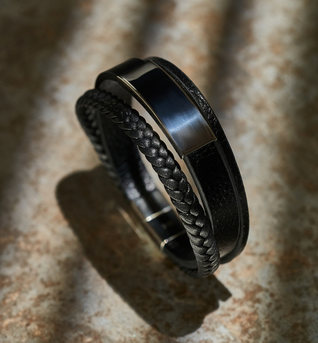 Bransoletka męska skórzana Hall 34 - By Dziubeka