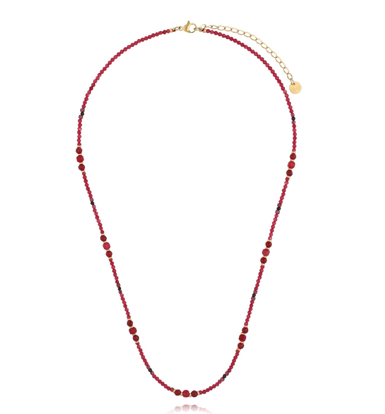 Naszyjnik z granatami i jadeitami - By Dziubeka