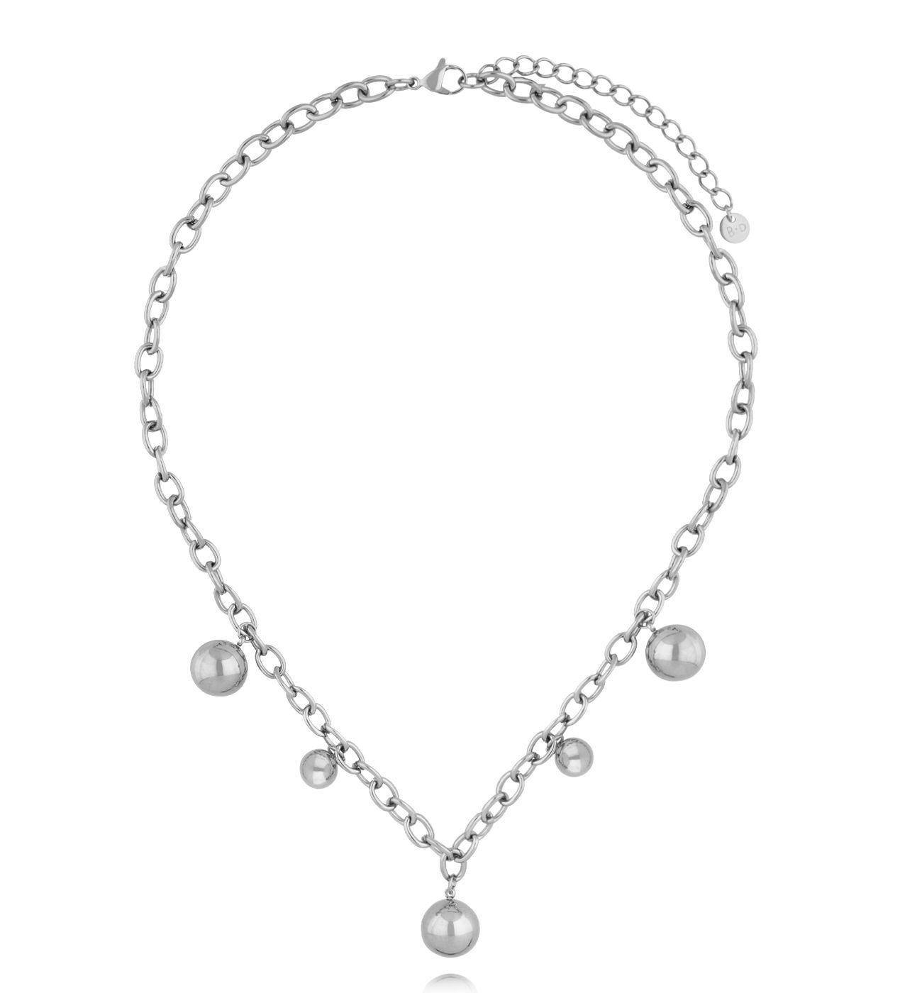 Naszyjnik z kulkami srebrny NSY0570 - By Dziubeka