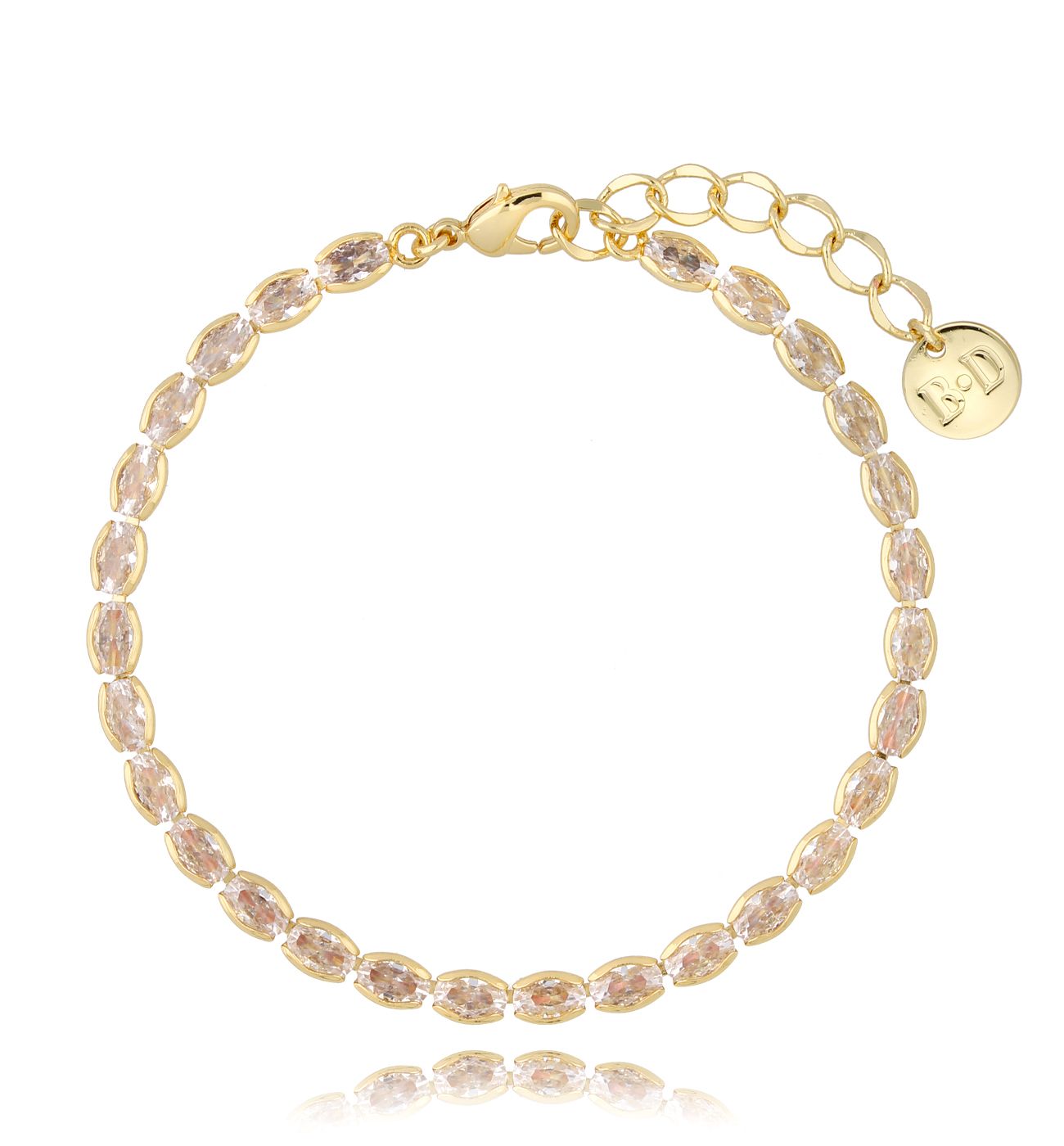 Bransoletka z transparentnymi kryształkami Emma BSS0059 - By Dziubeka