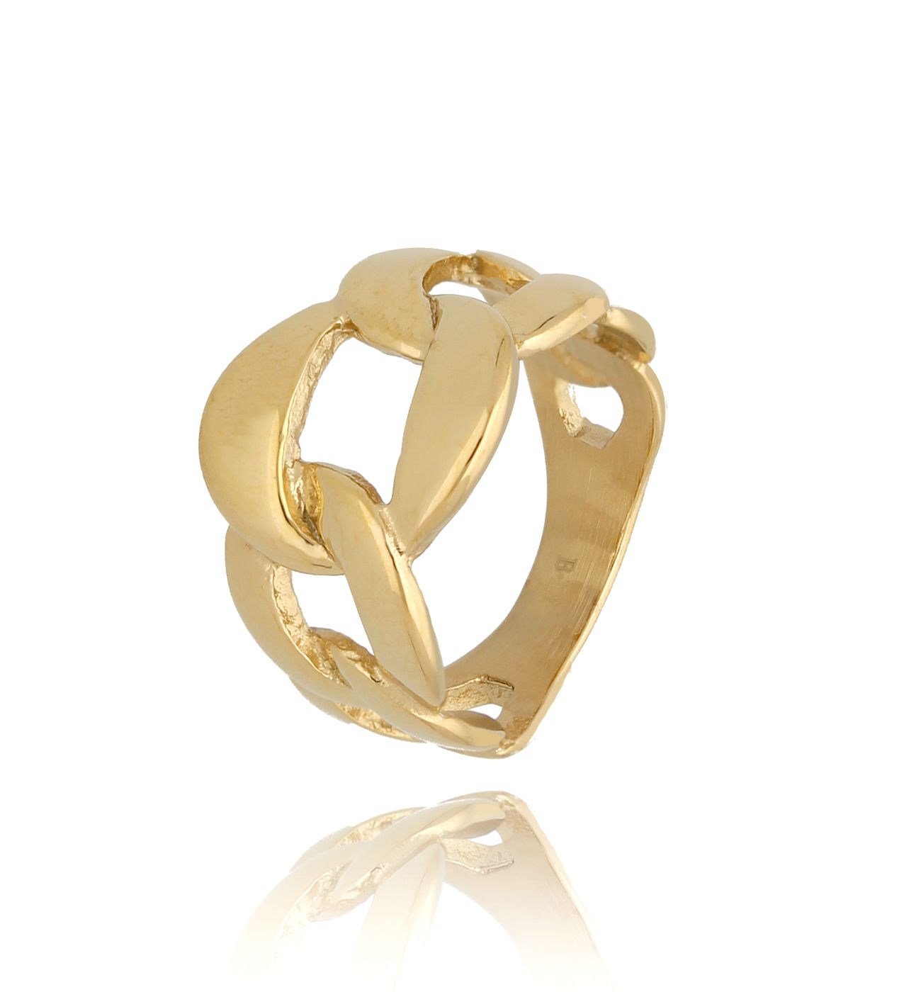 Pierścionek złoty ze stali szlachetnej Scarlett rozmiar 15 - By Dziubeka