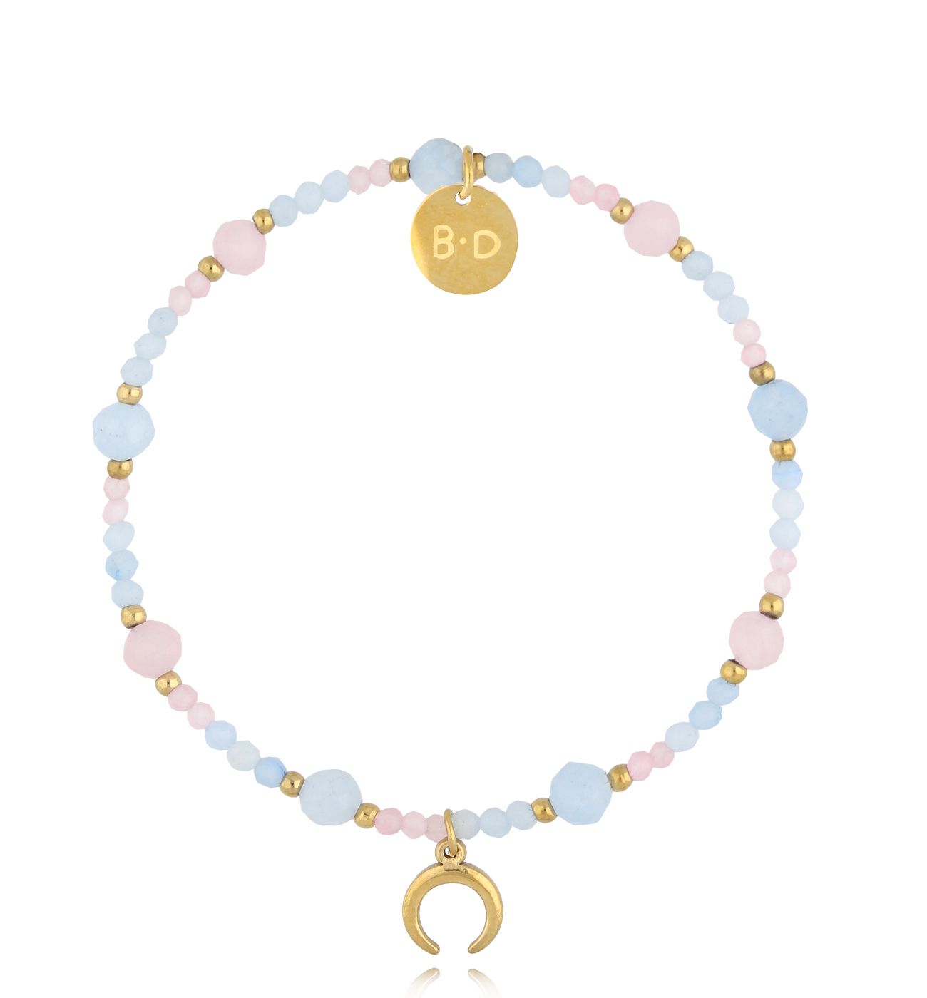 Bransoletka z różowymi opalami i jadeitami - By Dziubeka