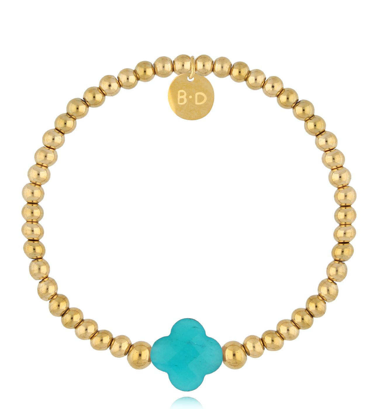 Bransoletka z koniczynką z jadeitu Golden Clover BSC2033