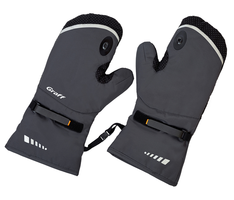 Graff rękawice wędkarskie zimowe L/XL szare ciemne
