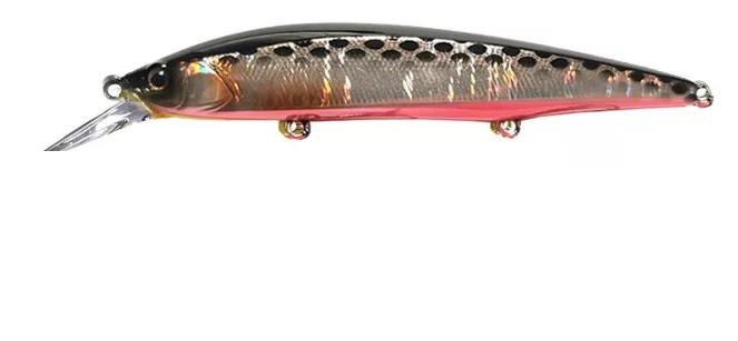 JACKALL wobler Rerange 110SP MR HL Silver & Black Red Belly