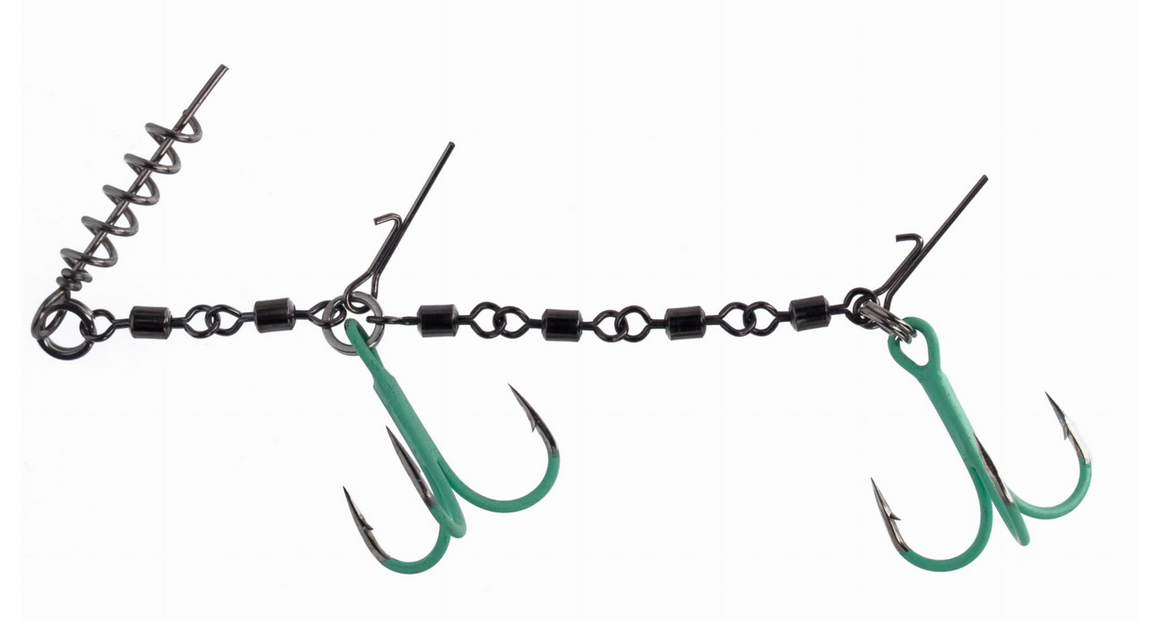 Mikado dozbrojka z krętlików Jaws Double Evo Stringer Fluo 35kg