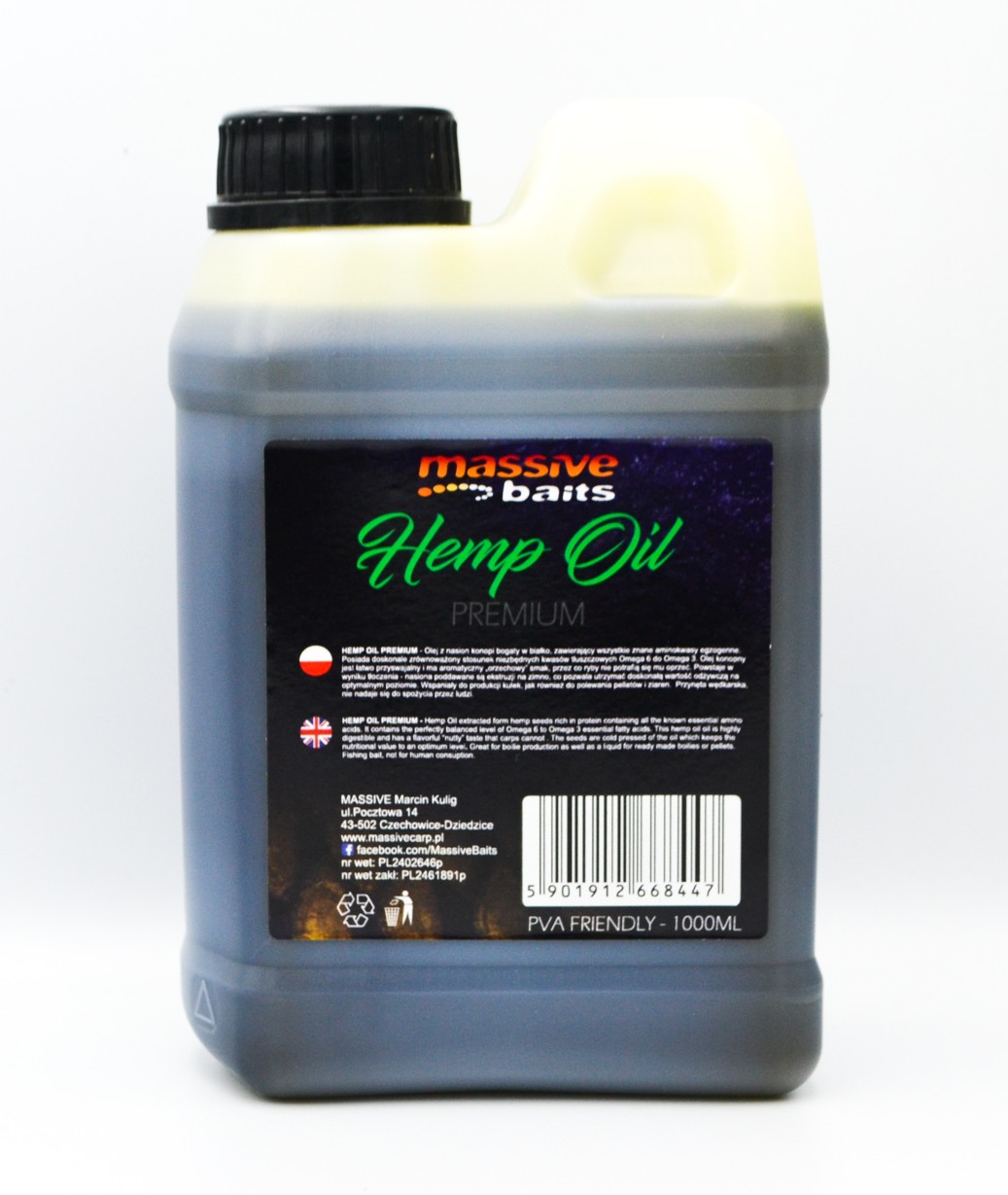 Massive Baits Liquid's Hemp Oil Premium 1L