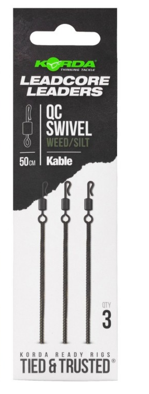 Korda zestaw Leadcore Leader QC Weed 50cm
