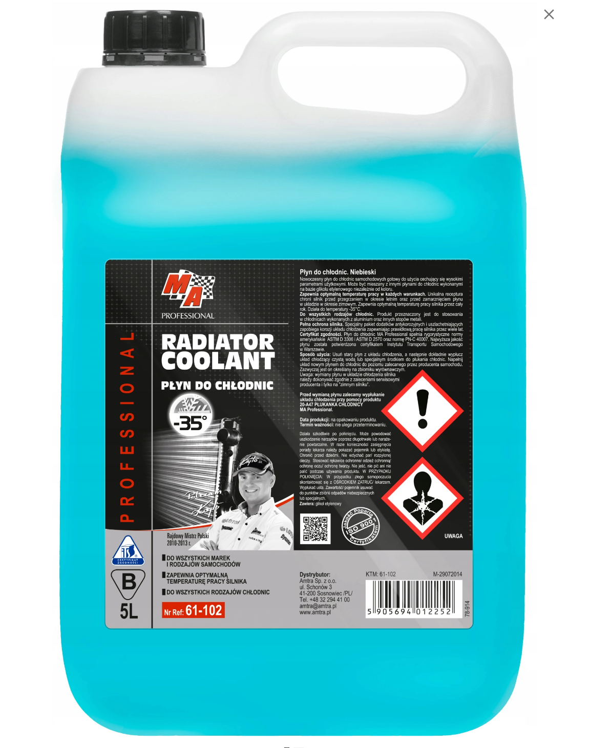 MOJE AUTO PŁYN DO CHŁODNIC -35C G11 NIEBIESKI 5L - Petrostar