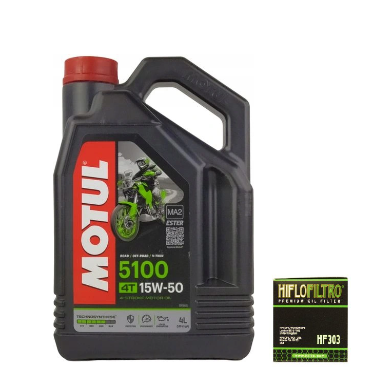 MOTUL 5100 15W50 4T 4L FILTR HIFLO - Petrostar