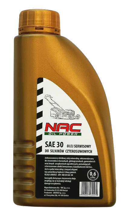 NAC GOLD OLEJ SILNIKOWYDO KOSIAREK SAE 30 0,6L - Petrostar