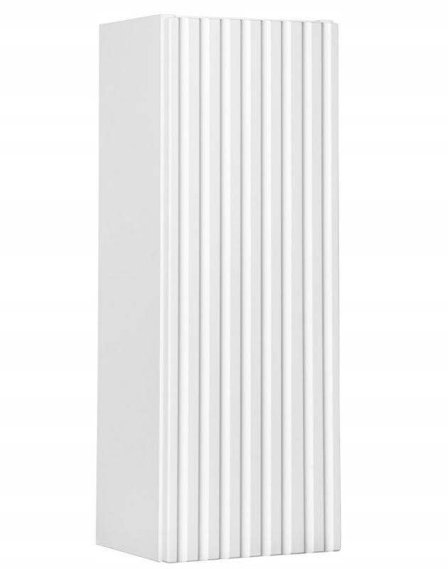 Szafka łazienkowa 20 cm Wisząca słupek Nova White Biała z Ryflowanym Frontem Furnidea 1 szt.