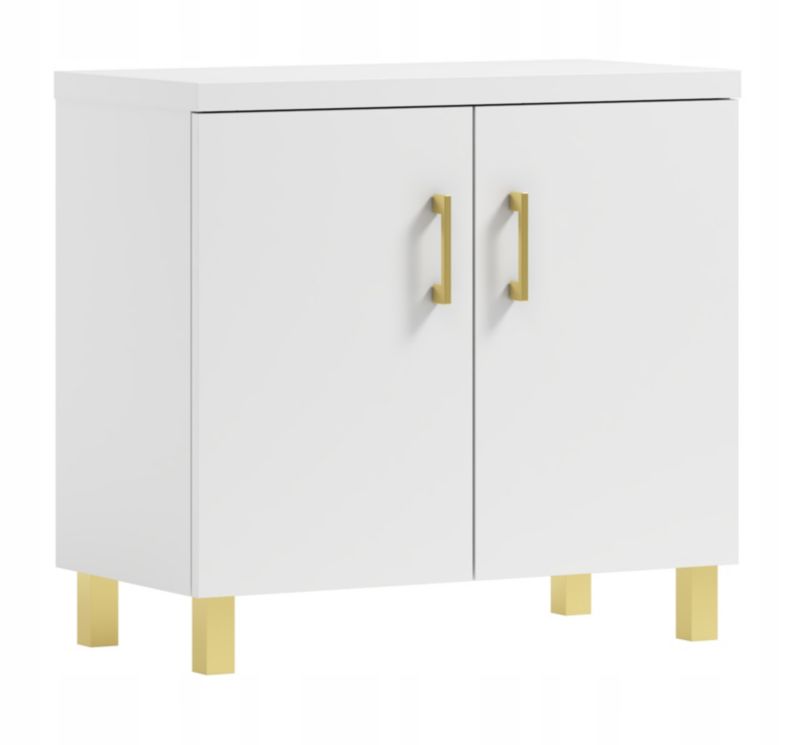 Szafka łazienkowa pod umywalkę Roco 50 biały/GOLD adk 1 szt.