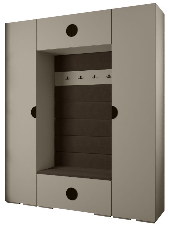 Garderoba do przedpokoju Abiks INOVA 4 Z13 kaszmir+czarny+manila04 1 szt.