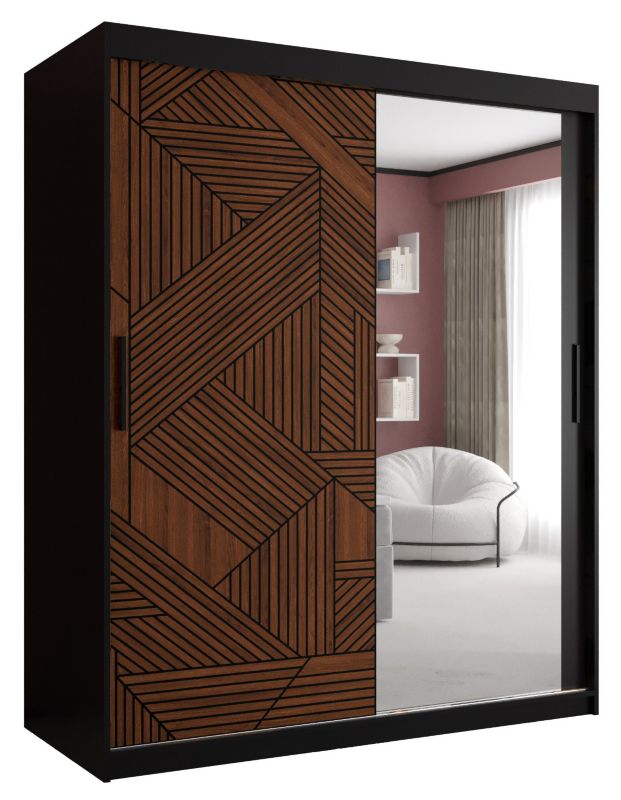 Szafa przesuwna Abiks MARSYLIA 2 150 Czarny 1szt.