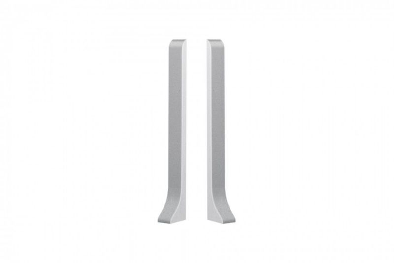 Zaślepka do listwy Cezar aluminiowej srebrny mat 10x100x0,5mm PVC 1 kpl.