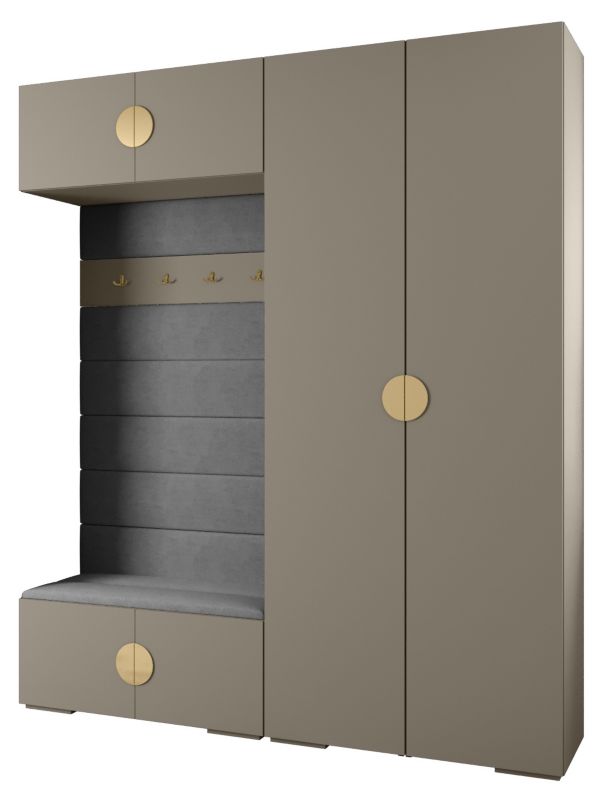 Garderoba do przedpokoju Abiks INOVA 4 Z18 kaszmir+złoty+manila16 1 szt.