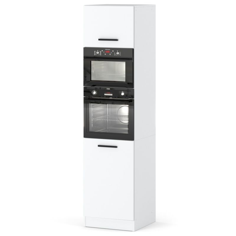 Szafka Kuchenna Hurtownia-Mebli Stojąca Do zabudowy piekarnika Blanka Słupek S60 60cm Biały Mat Biały Mat 60x58.5x217 cm 1szt.