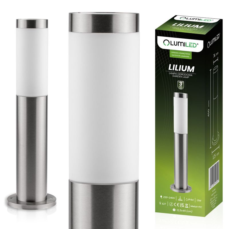 Lampa Ogrodowa Lumiled Zewnętrzna E27 Słupek 45cm 1 szt.