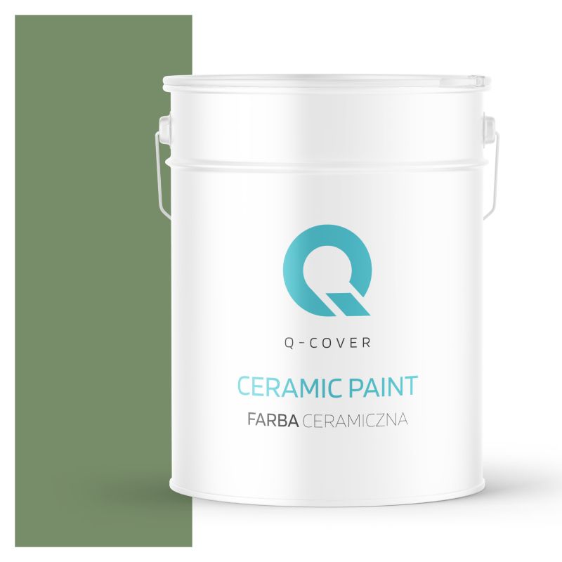 Farba Ceramiczna Do Ścian i Sufitów Q-Cover Zielony ciemny H2123 Głęboki Mat 10L