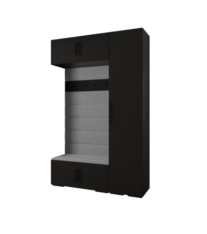 Garderoba do przedpokoju Abiks INOVA 3 Z19 czarny+czarny+manila16 1 szt.