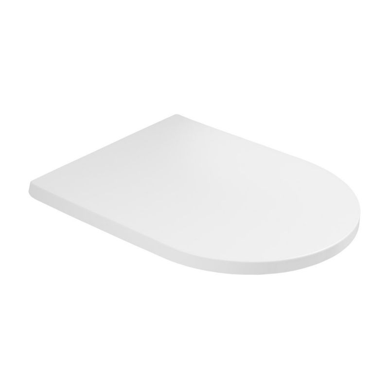 Deska sedesowa Oltens Hamnes softclose, chromowane zawiasy, wolnoopadająca, biała, 1 szt.