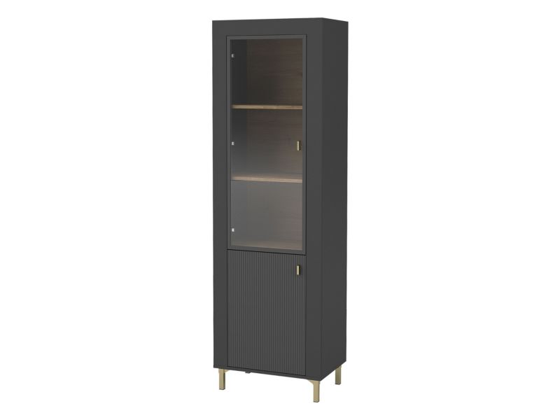 Witryna MIRJAN 24 do salonu Mossa MO03 czarny 1 szt.