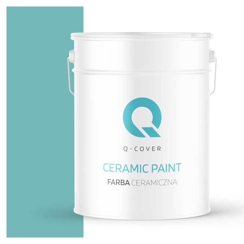 Farba Ceramiczna Do Ścian i Sufitów Q-Cover Turkusowy H1441 Głęboki Mat 10L