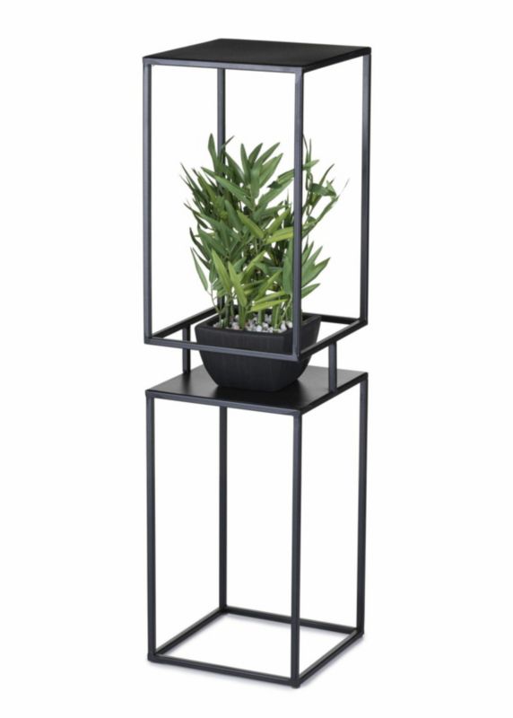 Kwietnik HowHomely Metalowy Czarny 24x87 cm 1 szt.