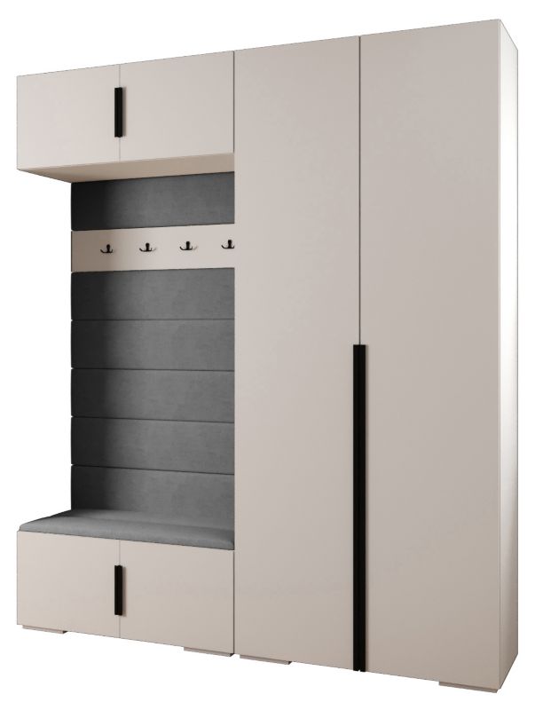 Garderoba do przedpokoju Abiks INOVA 1 Z18 biały+czarny+manila16 1szt.