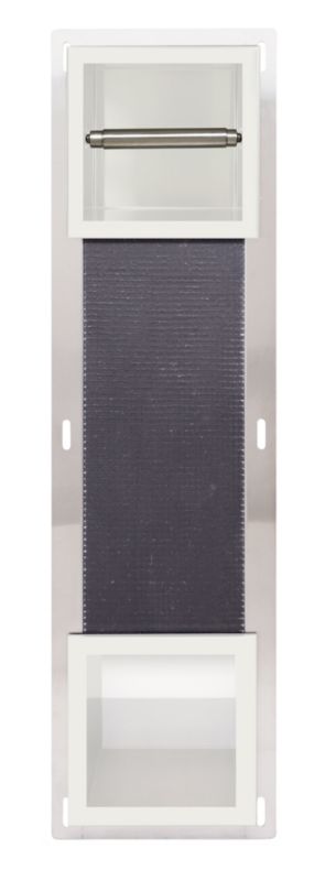 Balneo Wall-Box Paper 2 White uchwyt na papier toaletowy wnękowy biały PB-WH2