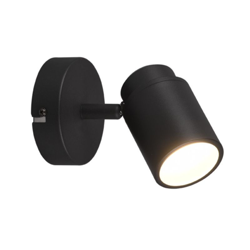 Kinkiet ścienny Trio Angelo czarny do łazienki 1 x GU10 x 5W IP44 wym: 15,5 x 10,5 x 9 cm - 1 szt.