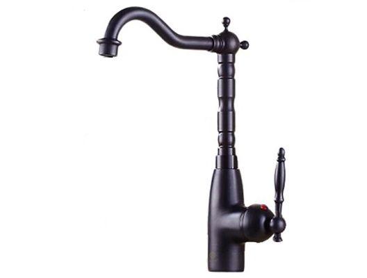 Bateria umywalkowa Lauferi FAREA mosiężna stojąca czarna retro 1 szt.