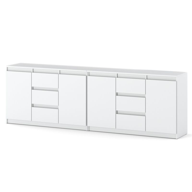 Komoda Hurtownia-Mebli Szuflady 6 Agna Best 240cm Biały Mat Biały Mat 240x35x75 cm 1szt.