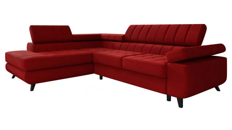 Narożnik z funkcją spania MIRJAN 24 Nord Premium lewy czerwony 1 szt.