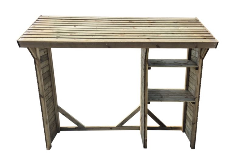 Drewutnia Wellton wiata na drewno 220 x 72 cm z półkami 1 szt.