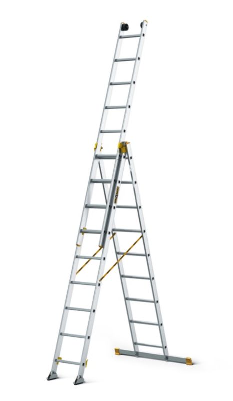 Drabina aluminiowa wielofunkcyjna DRABEST 3x9 stopni profesjonalna MAX 1 szt.