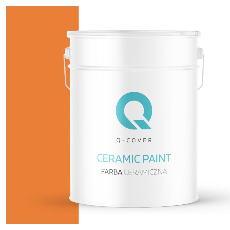 Farba Ceramiczna Do Ścian i Sufitów Q-Cover Pomarańczowy intensywny H5933 Głęboki Mat 10L