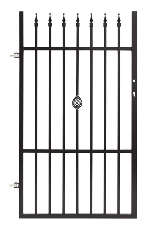 Furtka lewa Laura 2 0,9 x 1,5 m stal ocynk RAL 7016 struktura