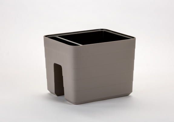 Doniczka balkonowa Plastia na balustradę 5,5L szara 30x26cm 1szt