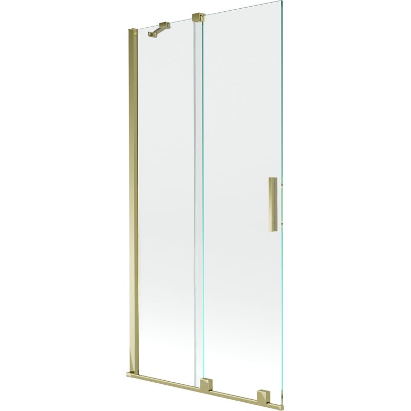 Parawan nawannowy rozsuwany Mexen Velar transparent złoty 90x150 2 szt.