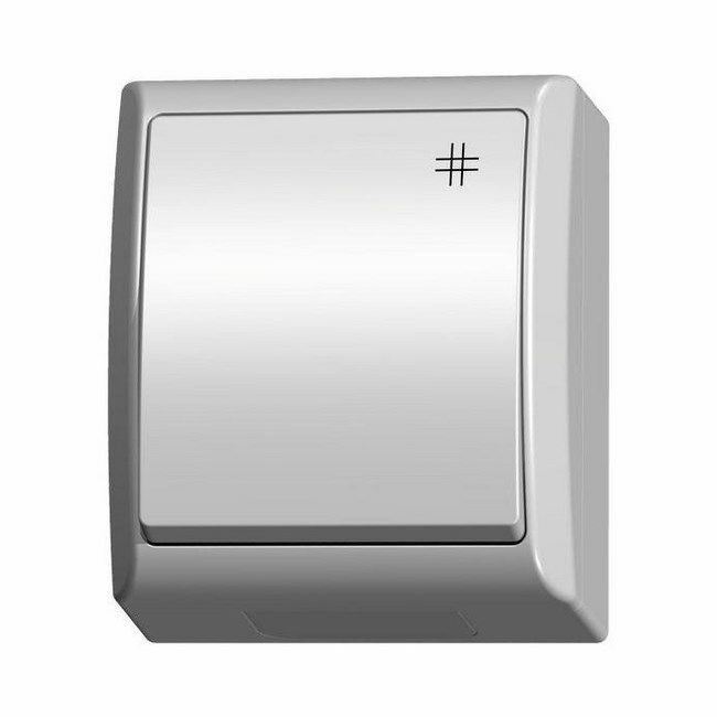 Łącznik krzyżowy Ospel Fala natynkowy biały