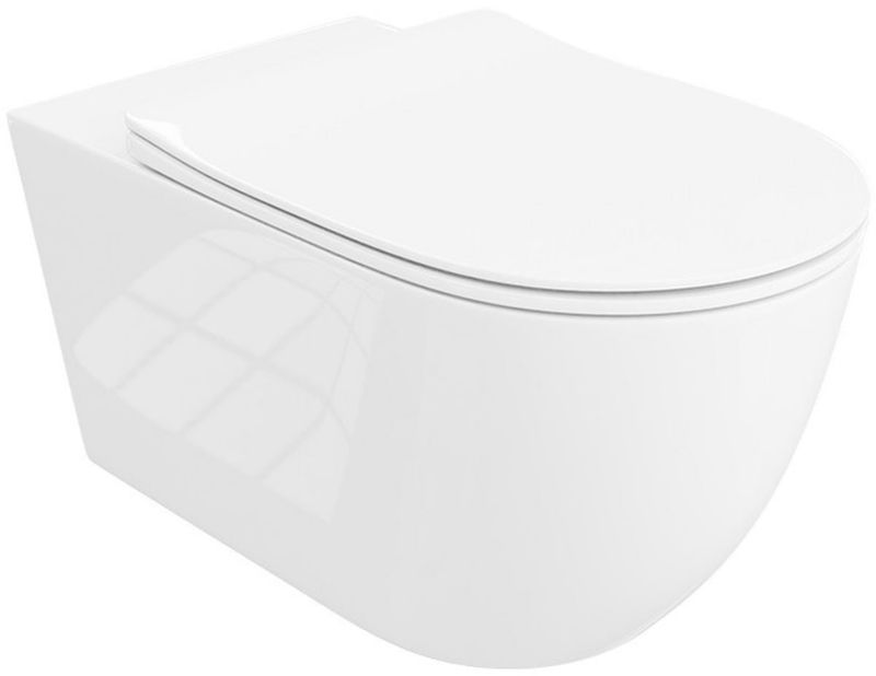 Miska WC LaVita Sinto wisząca bezkołnierzowa spłukiwanie wirowe, wolnoopadająca deska 1 szt.