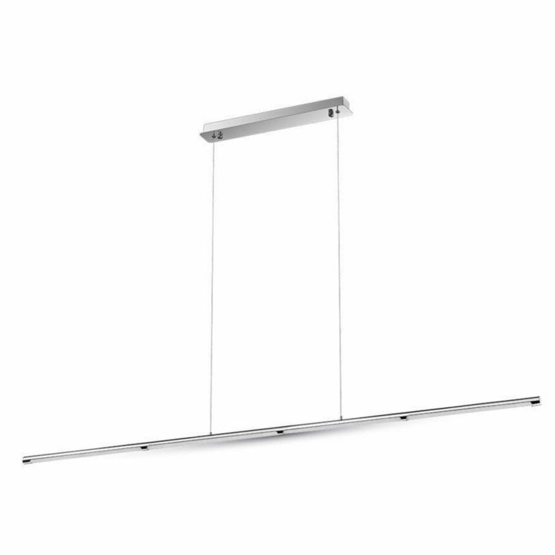 Lampa sufitowa wisząca V-TAC Sleek chromowana wym: 182 x 80 x 5,5 cm wbudowany LED 36W 1 szt.