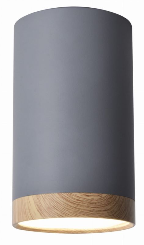 Spot sufitowy Candellux Tuba szaro-jasne drewno LED 9W 4000K 650lm IP20 wym: 8,8 x 8,8 cm aluminium - 1 szt.