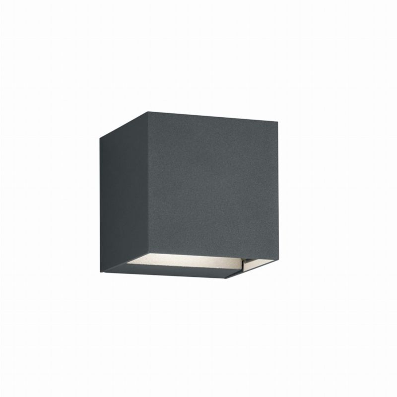 Kinkiet ścienny zewnętrzny Trio Adaja antracyt LED 3W 3000K 240lm IP54 wym: 8 x 8 x 8 cm aluminium - 1 szt.