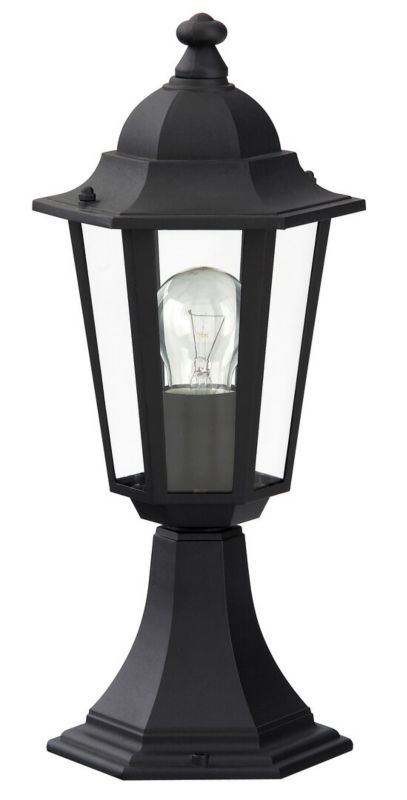 Lampa ogrodowa stojąca Rabalux Velence czarno-przezroczysty 1 x E27 x IP43 wym: 40 x 21 x 21 cm - 1 szt.